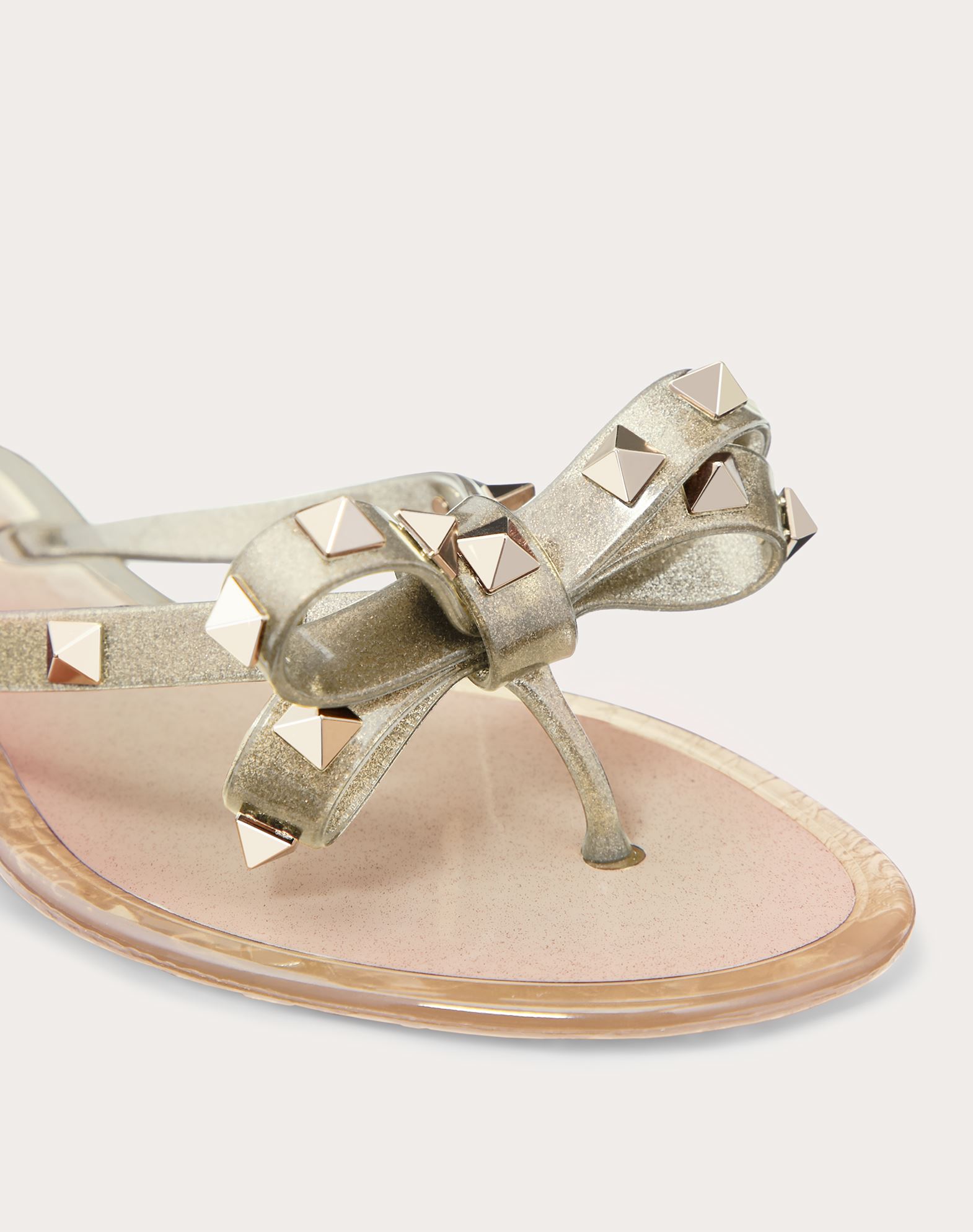 Rockstud Glittered Rubber Flip Flop for Woman Valentino Online Boutique