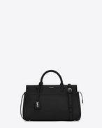 SAINT LAURENT RIVE GAUCHE D petit cabas rive gauche en cuir grainé noir f