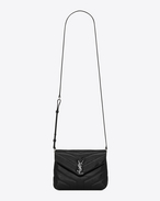 SAINT LAURENT Monogramme Loulou D Sac toy LOULOU en cuir verni matelassé « Y » noir f