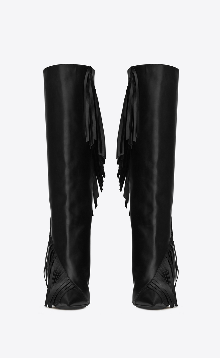 saint laurent fringe boots mens