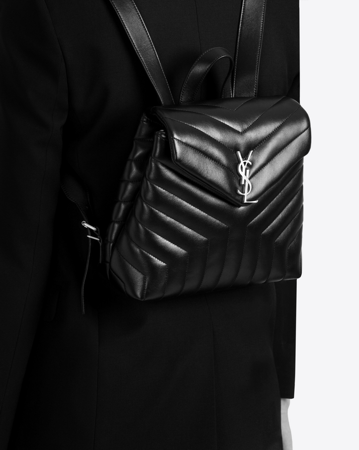 ‎Saint Laurent ‎Loulou Small Backpack In Matelassé “Y” Leather ‎ | YSL.com