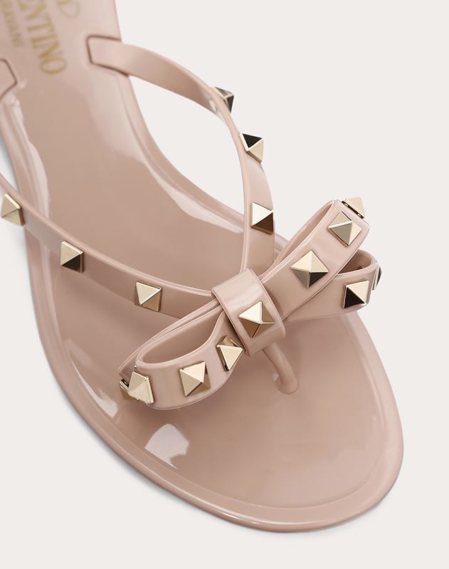 valentino rockstud pvc sandals