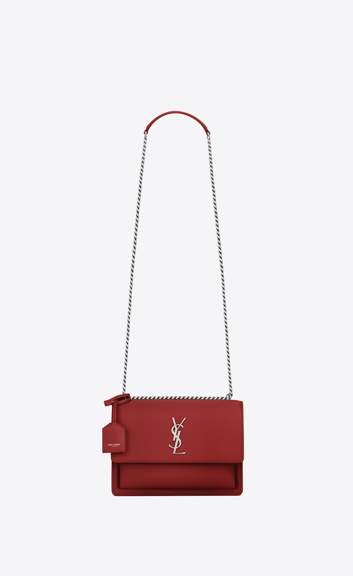 Saint Lau Sunset Medium In Smooth Leather Ysl Sunset Medium In Smooth Leather Front View