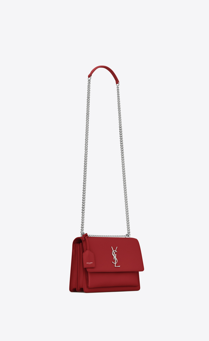 ysl sunset bag suede