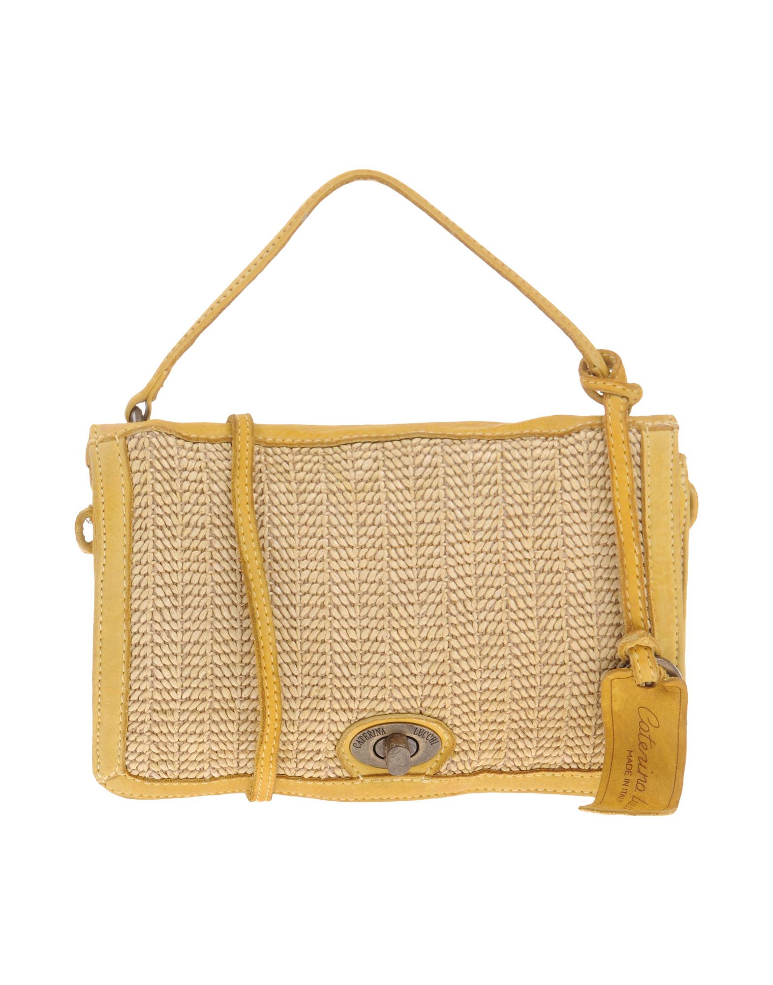 Сумка на руку  - Коричневый,Желтый цвет