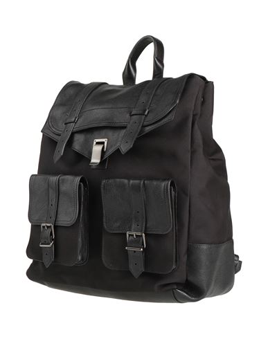 Woman Backpack Black Size - Soft Leather, Textile fibers
