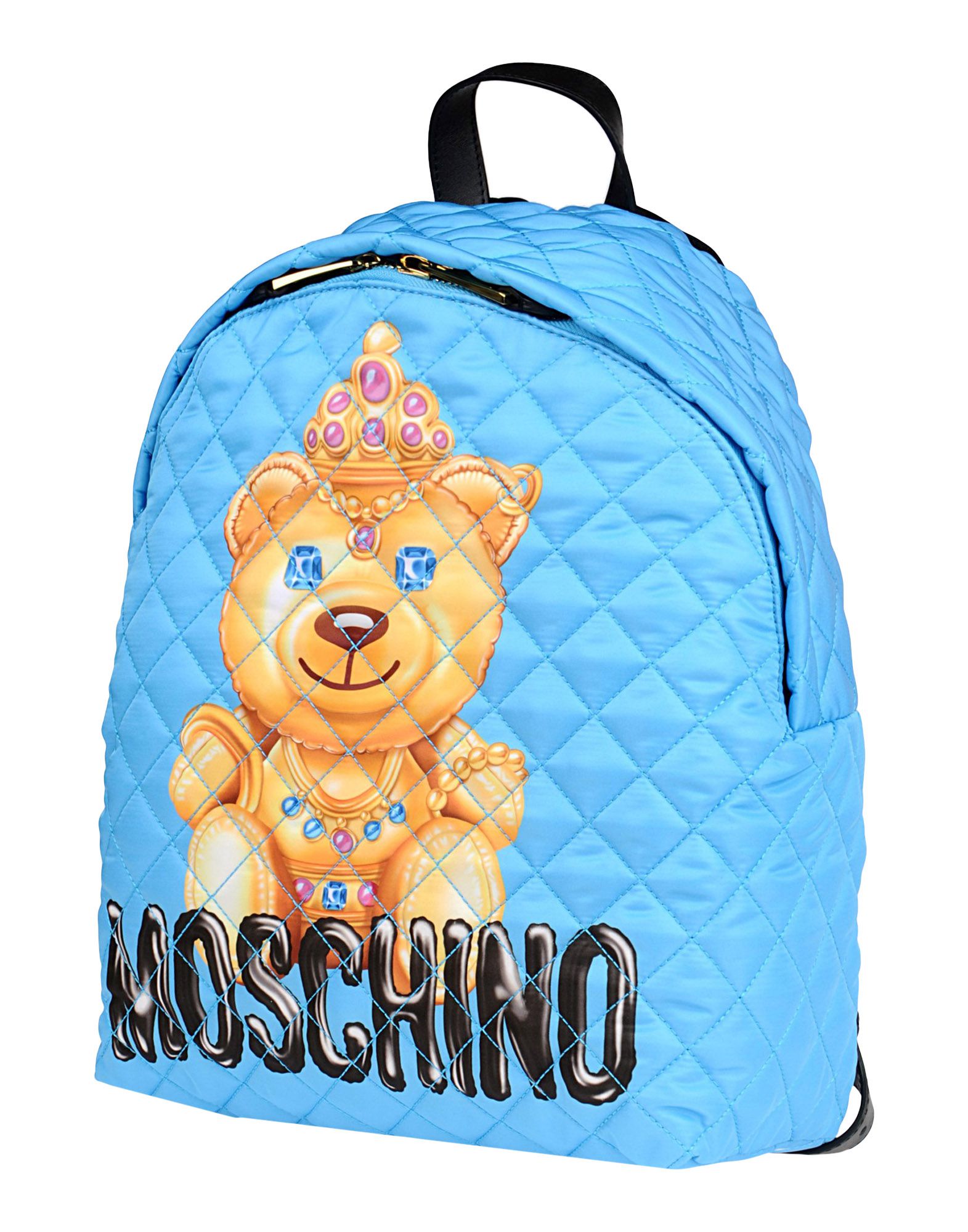Moschino Teddy Bear Blue Quilted Nylon Backpack In B1341 Blue | ModeSens