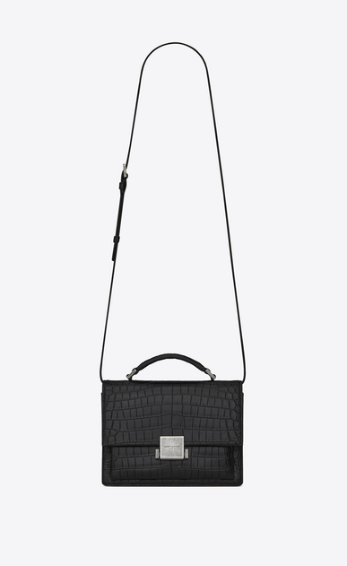 Saint Lau Medium Bellechasse Bag In Black Medium Bellechasse Saint Lau Bag In Crocodile Embossed Matte Black Leather