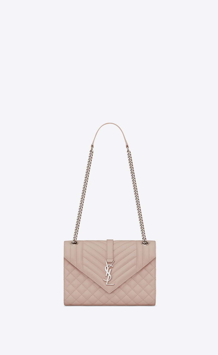 Saint Lau Envelope Medium Bag In Grain De Poudre Embossed Saint Lau Envelope Medium Bag In Grain De Poudre Embossed Leather Ysl