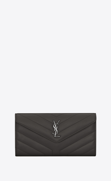 Loulou large flap wallet in matelassé "y" leather