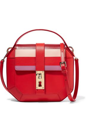 GIANFRANCO LOTTI Otto medium striped leather shoulder bag