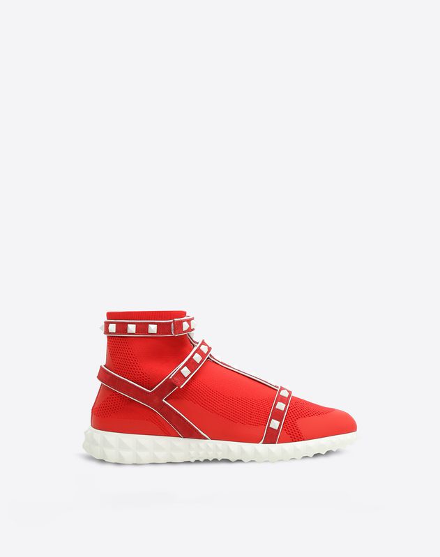 valentino rockstud sneakers red