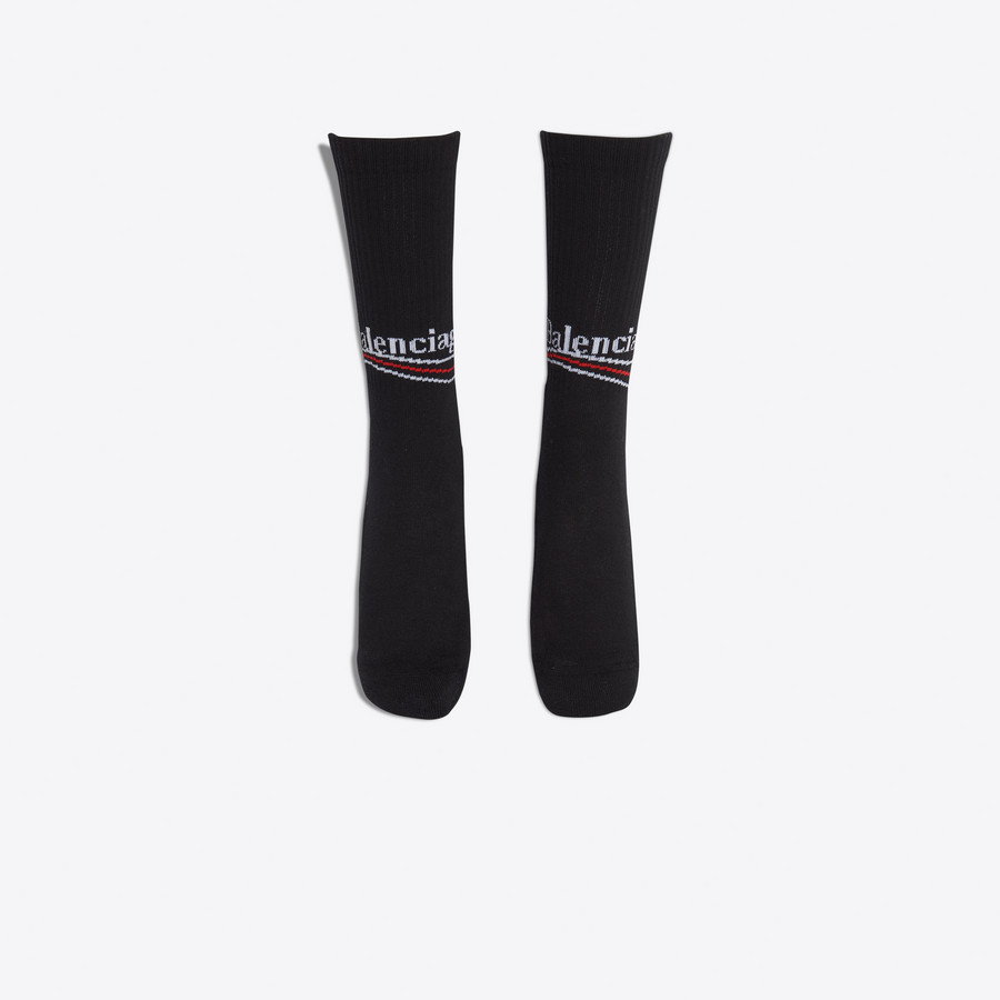 black balenciaga socks with laces