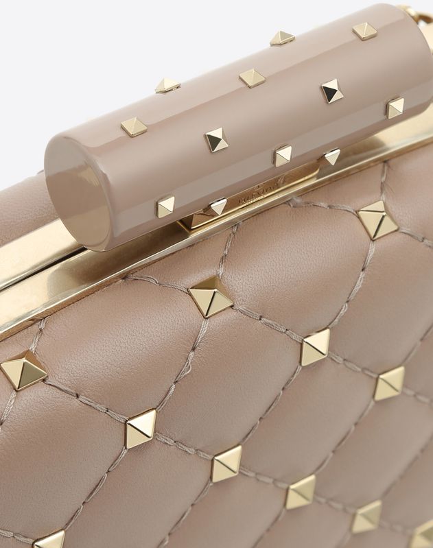 valentino rockstud spike clutch