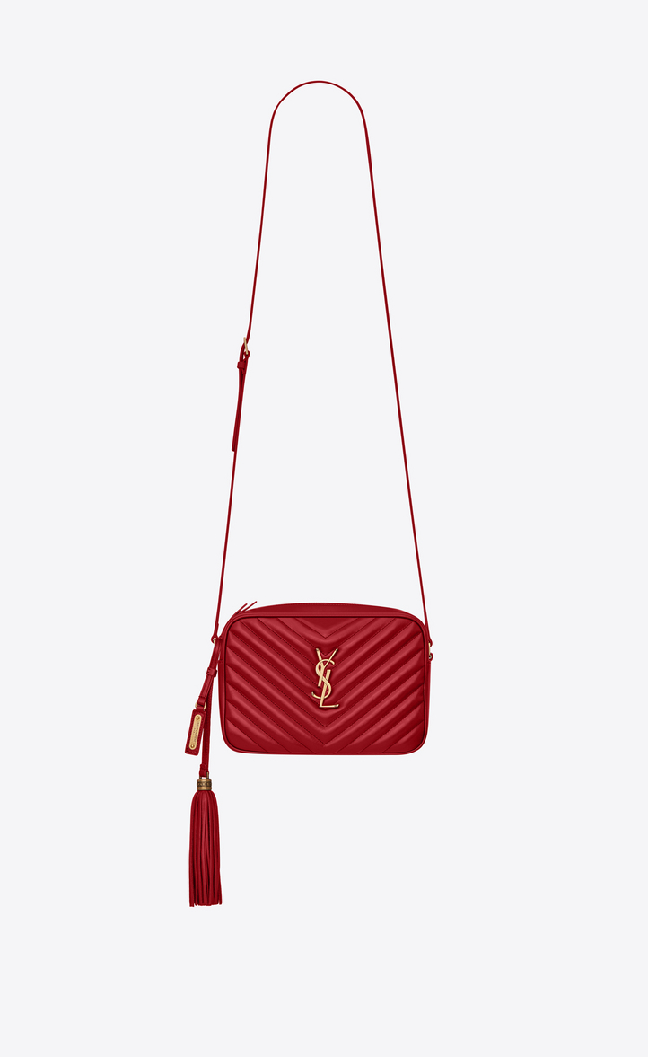 Saint Lau Lou Camera Bag In Matelassé Leather Ysl Lou Camera Bag In Matelassé Leather Front View