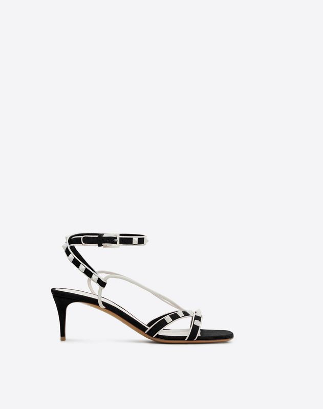 valentino white rockstud sandals