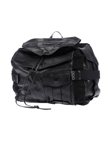 DSQUARED2 メンズ バックパック＆ヒップバッグ ブラック 革 / 紡績繊維