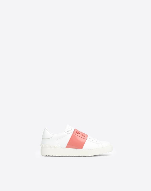 valentino open low top patent sneaker