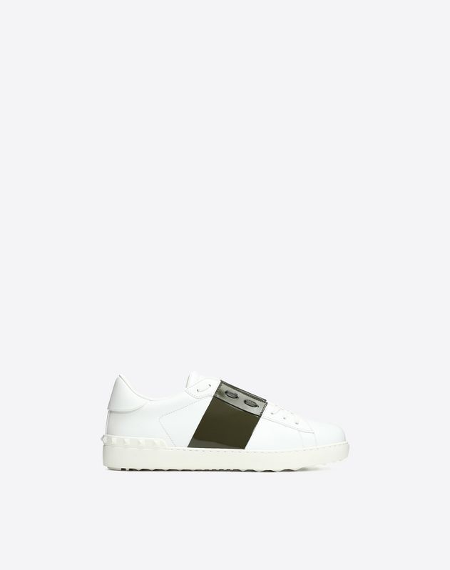 valentino open low top patent sneaker