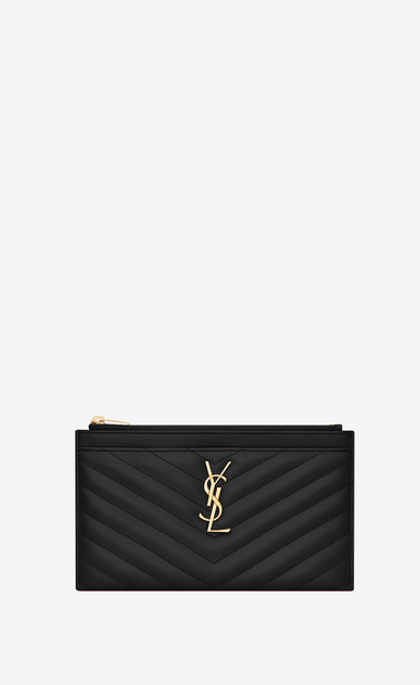 Monogram bill pouch in grain de poudre embossed leather