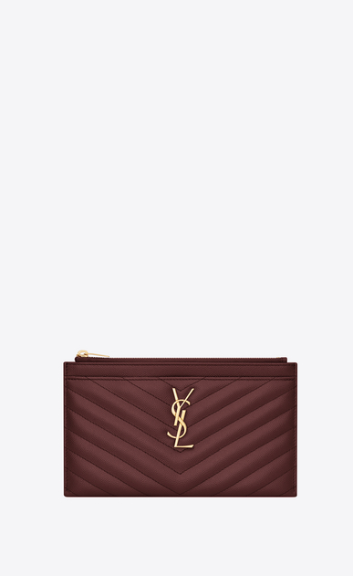 Monogram bill pouch in grain de poudre embossed leather
