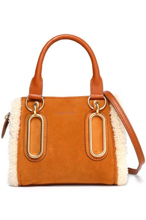 See By Chloé Up To 70 Off Gb The Outnet See By ChloÉ Shearling Trimmed Suede Shoulder Bag