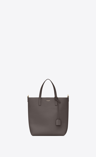 shopping toy bag in earth grey leather