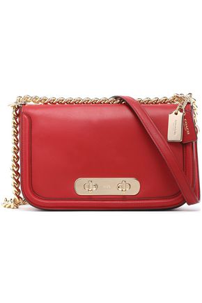Coach Bags Up To 70 Off Au The Outnet Coach Chain Trimmed Leather Shoulder Bag