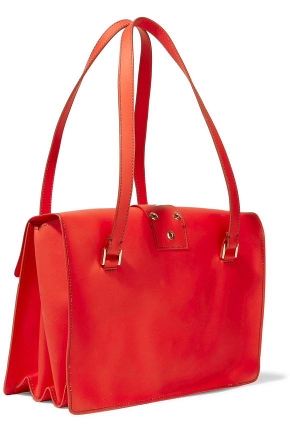 Eyelet-embellished rubber shoulder bag | RED(V) | Sale up to 70% off ...
