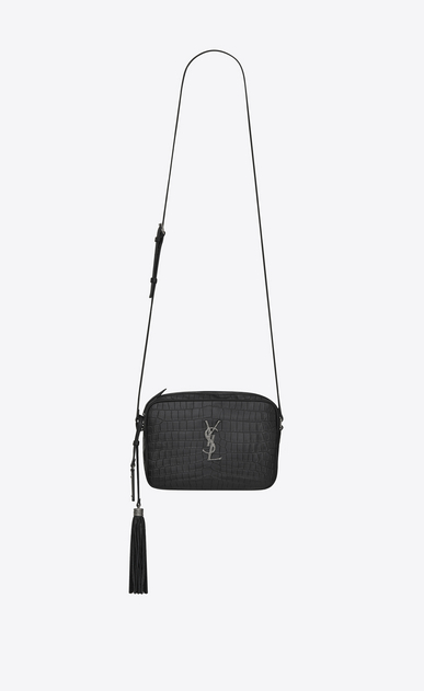 Lou camera bag in crocodile embossed leather