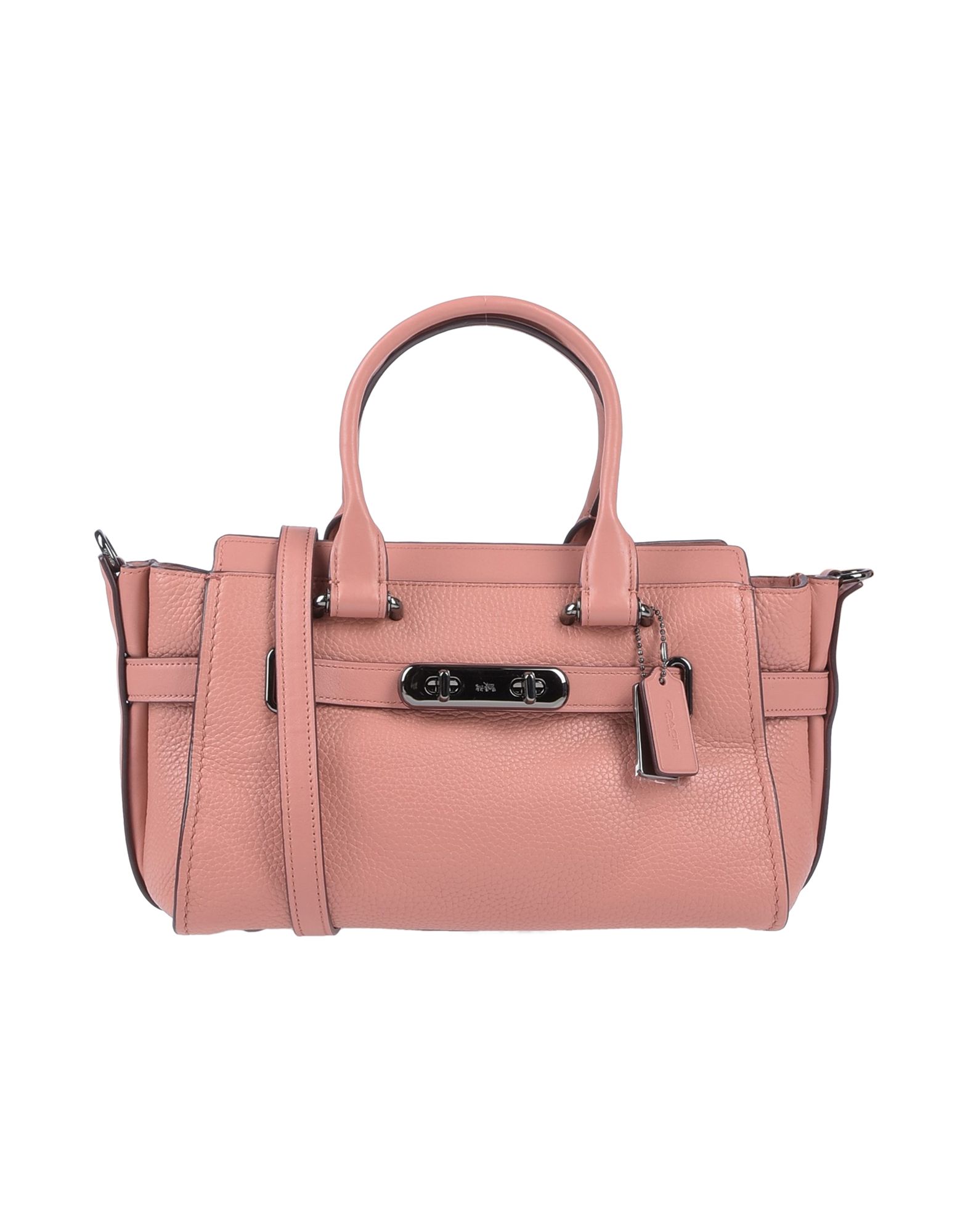 Shop Coach Woman Handbag Pastel Pink Size - Soft Leather