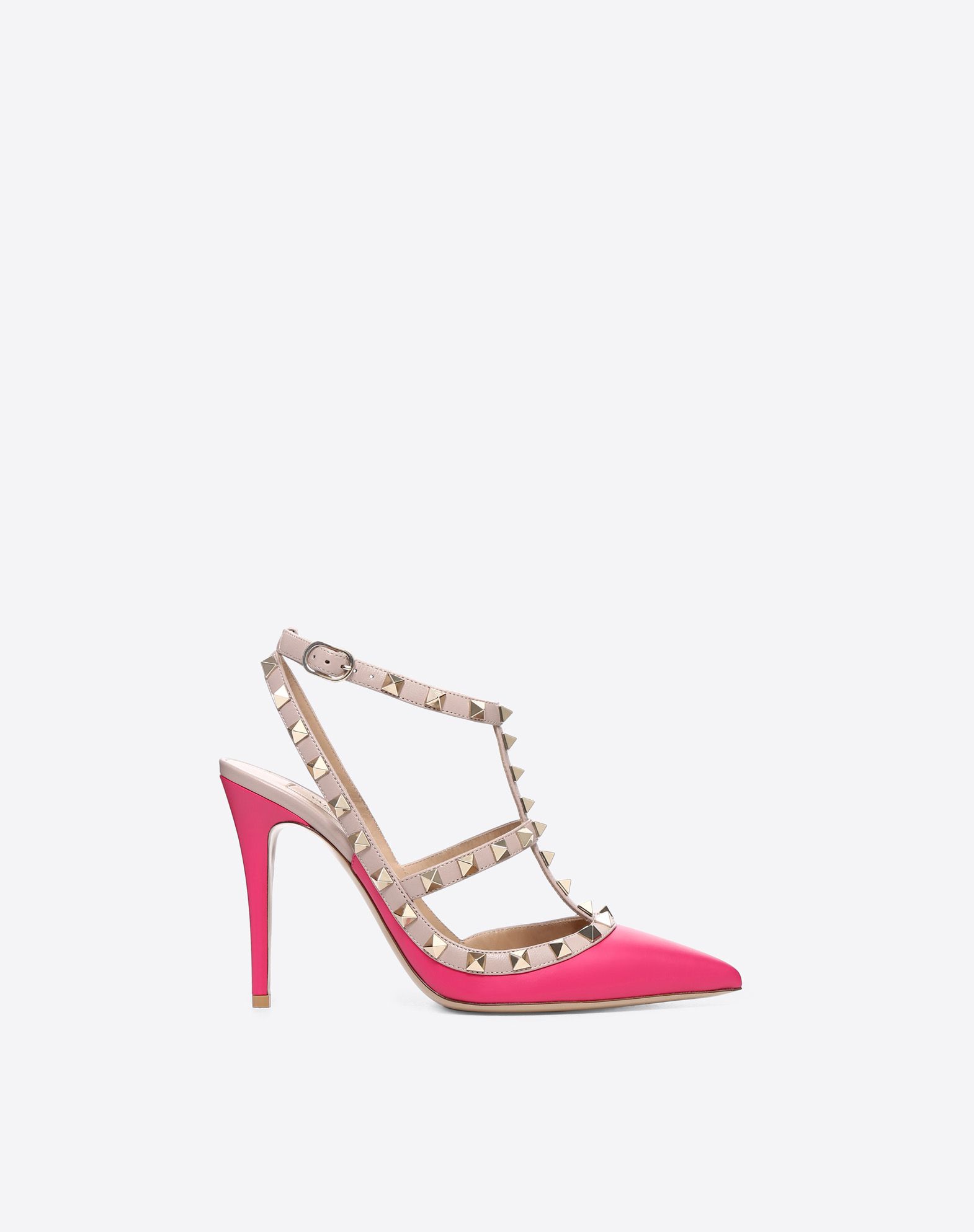 valentino rockstud shoes pink