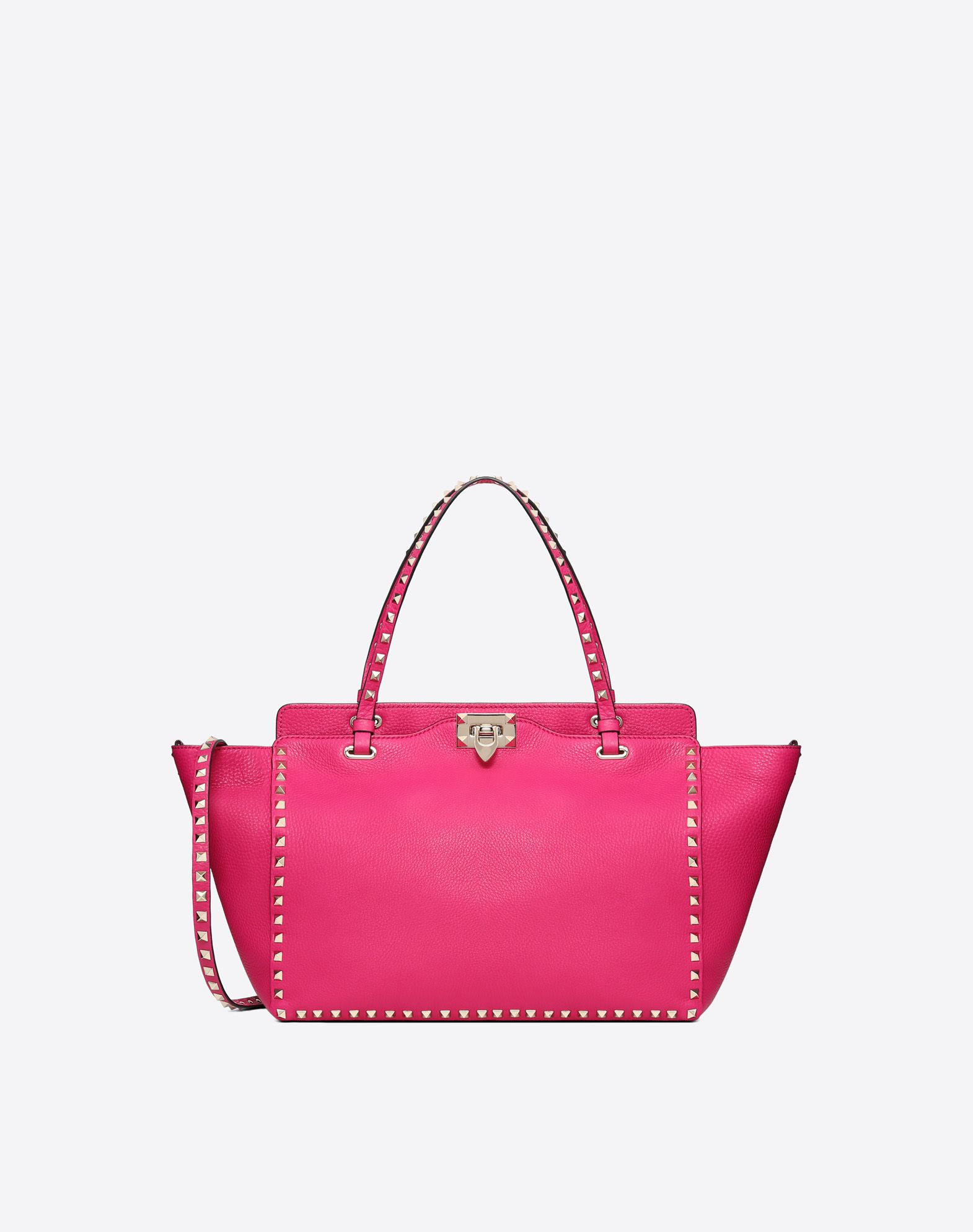 Medium Rockstud Grainy Calfskin Bag for Woman | Valentino Online Boutique