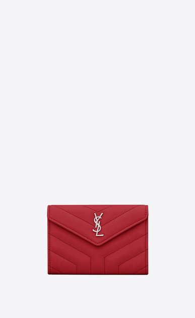 Loulou small envelope wallet in matelassé "y" leather