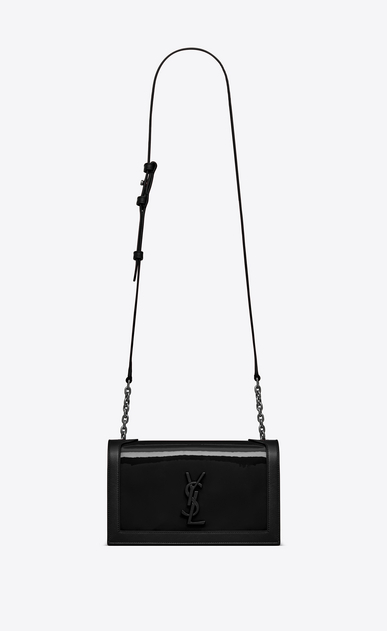 SAINT LAURENT Book bag Damen BOOK BAG aus schwarzem Lackleder – E-Shop-Exklusivität a_V4