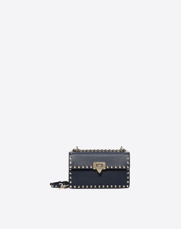 navy chain bag