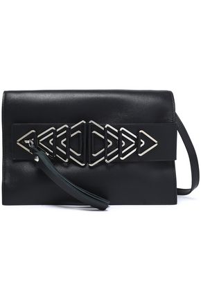 Designer Handbags Up To 70 Off The Outnet Elena Ghiini Embellished Leather Shoulder Bag