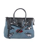 SECRET PON-PON Damen Handtaschen Farbe Blau Größe 1