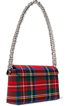 Designer Handbags Up To 70 Off The Outnet Christopher Kane Devine Checked Twill Shoulder Bag