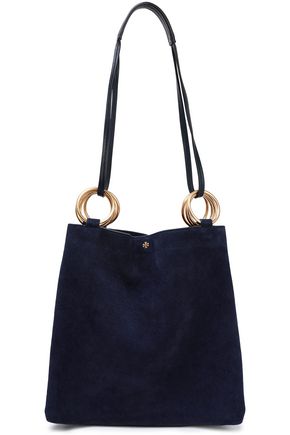 tory burch blue suede bag