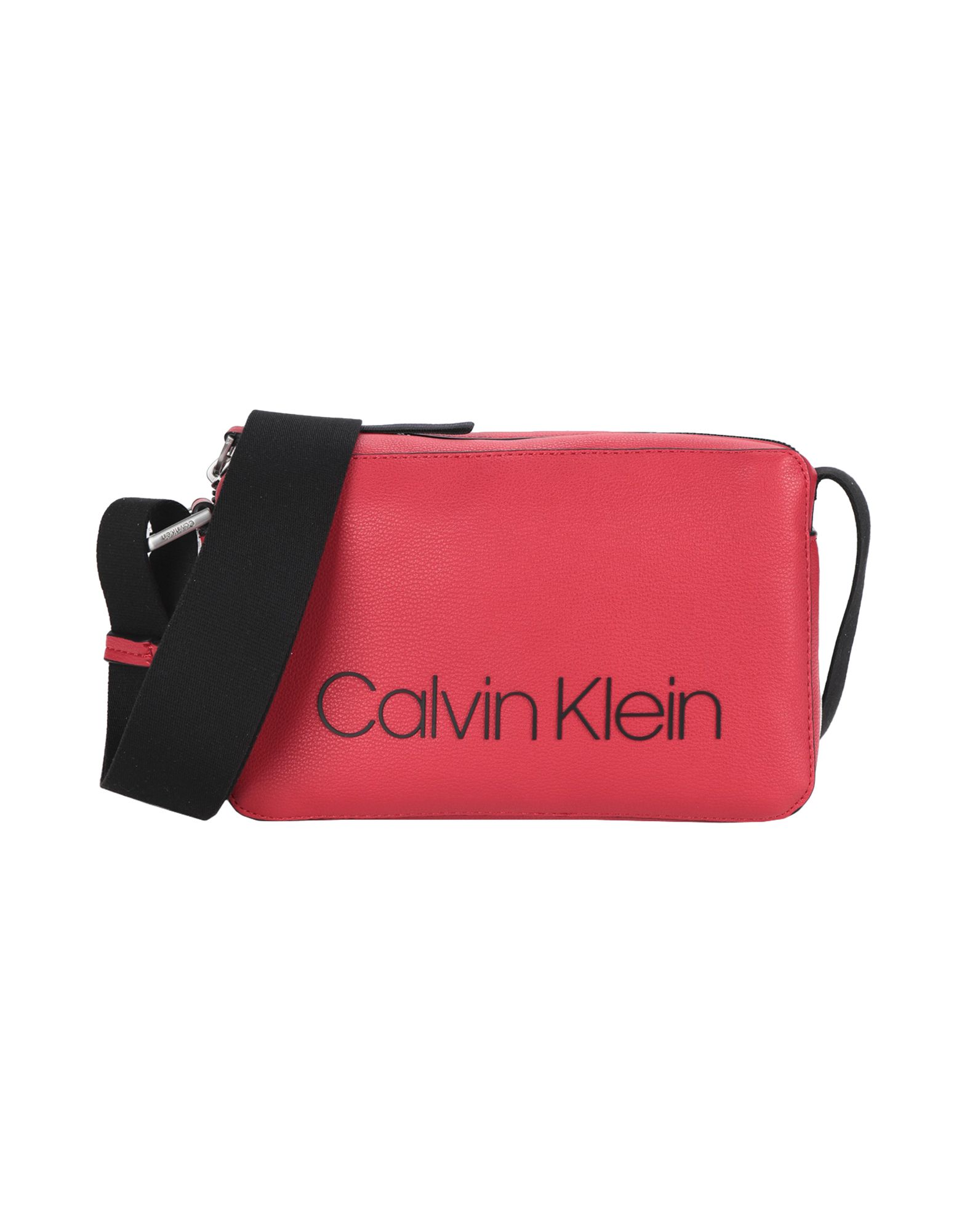 《送料無料》CALVIN KLEIN レディース 肩掛けバッグ レッド ポリウレタン 100% COLLEGIC SMALL CROSS