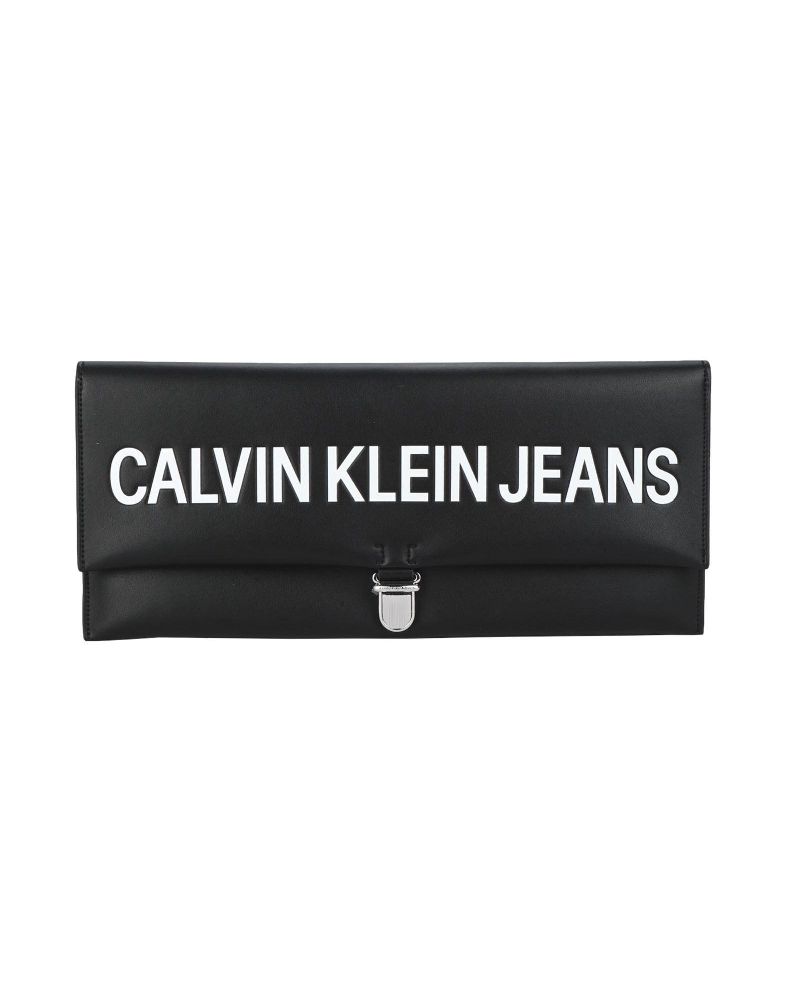 《送料無料》CALVIN KLEIN JEANS レディース ハンドバッグ ブラック ポリウレタン 100% SCULPTED LG EW CLUTCH