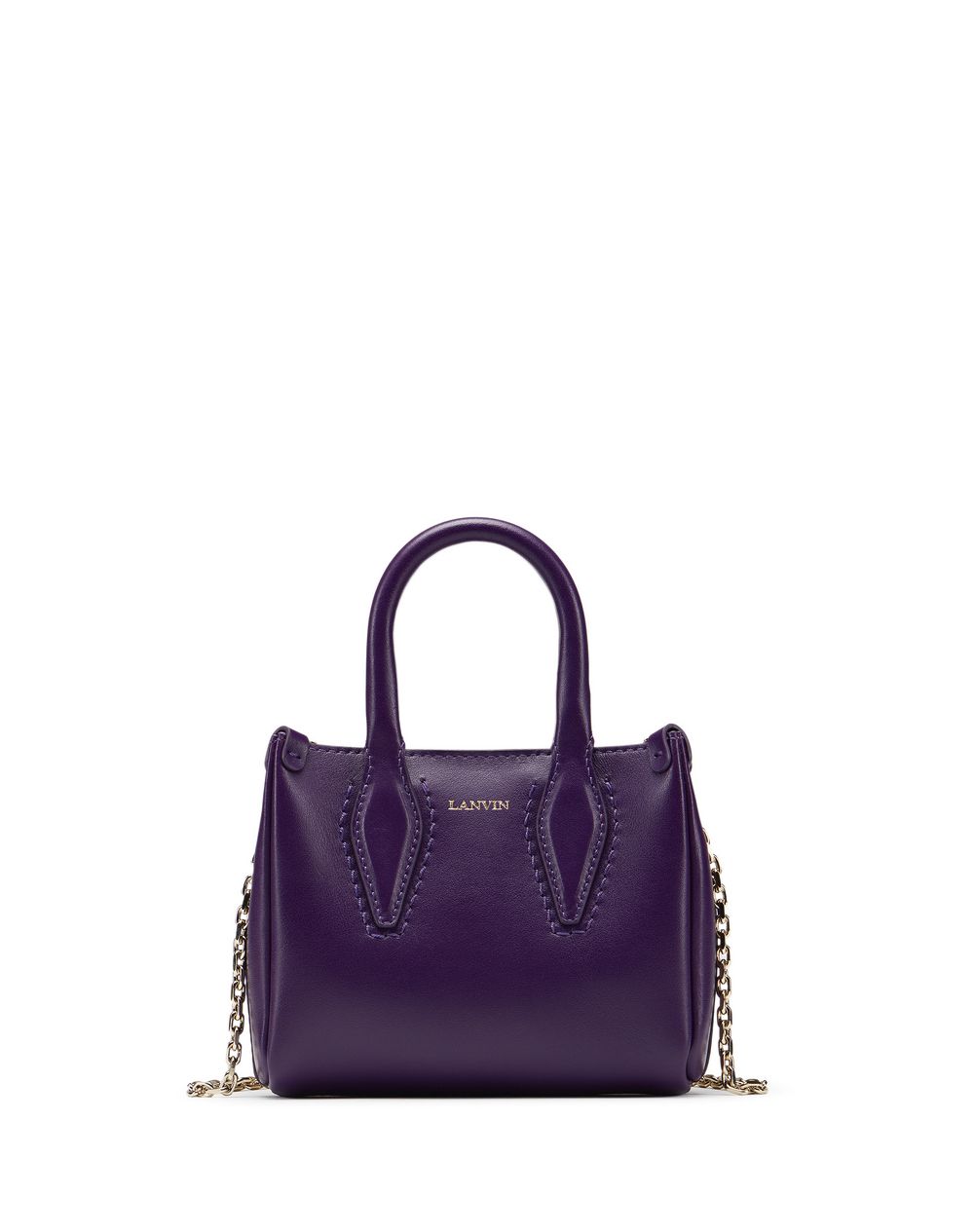 Lanvin Micro Dark Purple Journee Bag Top Handle Lanvin Micro Dark Purple Journee Bag Top Handle