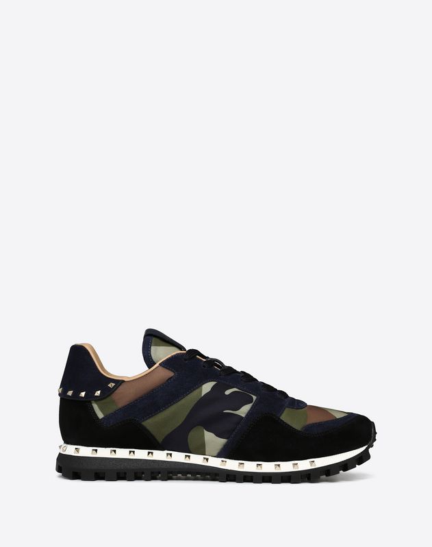 valentino studsole camo sneakers