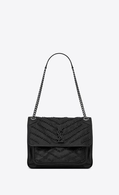 Women S Handbags Saint Laurent Ysl Medium Niki Bag In Vintage Calfskin With Knots