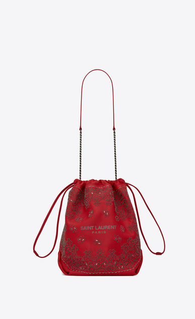 Teddy pouch in lambskin decorated with tapissier studs