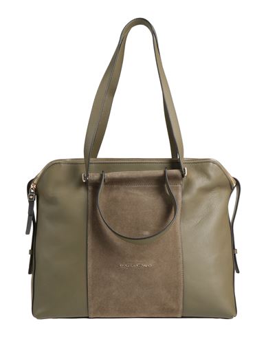 Piquadro Woman Shoulder Bag Military Green Size - Soft Leather