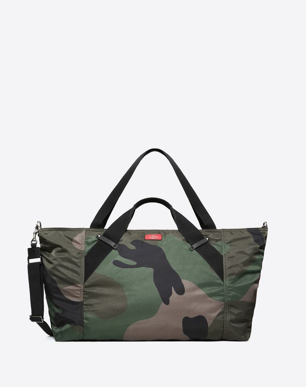 Large Nylon Camouflage Travel Bag For Man Valentino Online Boutique Large Nylon Camouflage Travel Bag For