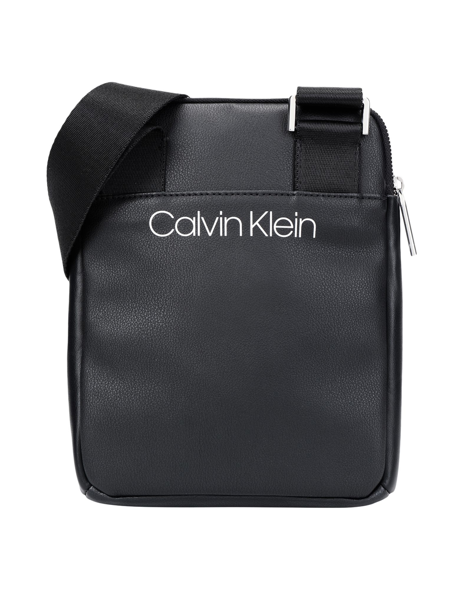 《送料無料》CALVIN KLEIN メンズ 肩掛けバッグ ブラック ポリウレタン 100%