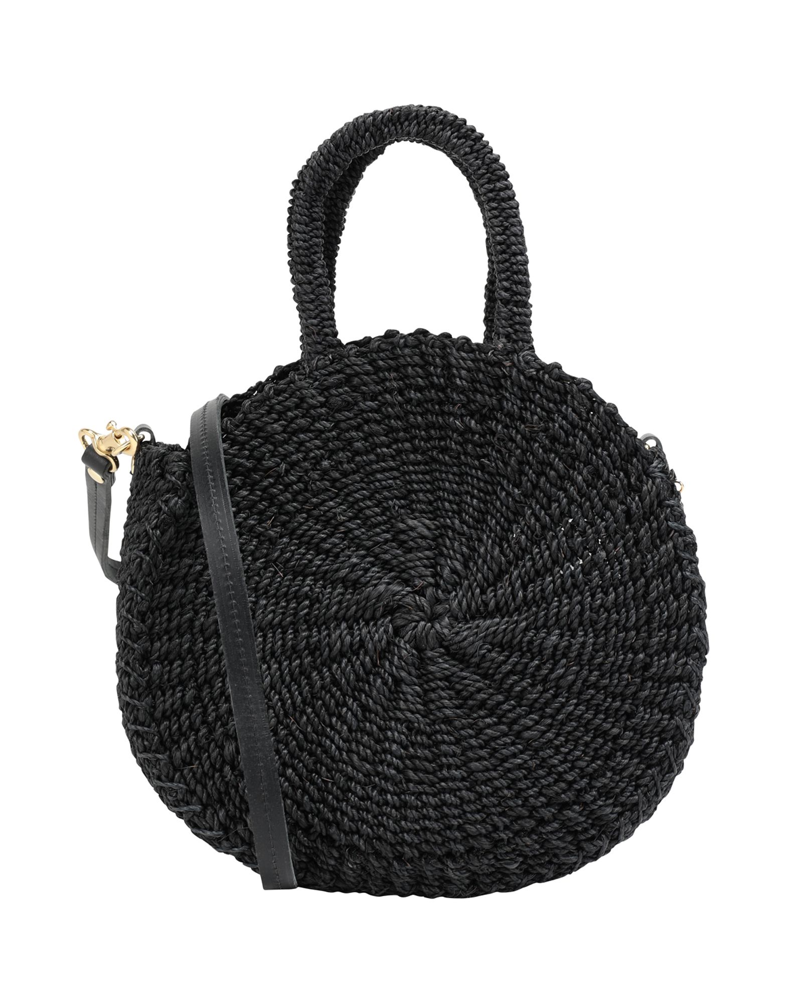 Clare V Alice Woven Sisal Straw Bag In Black